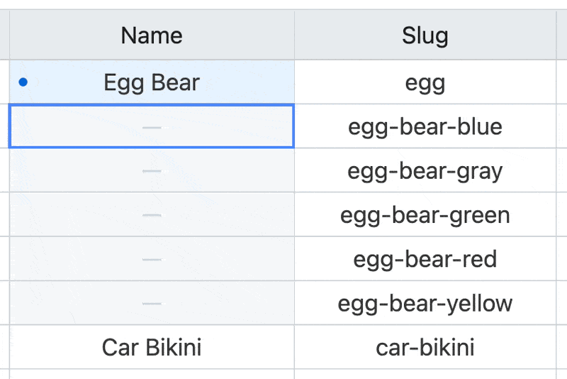 Navigate WooCommerce product cells in Setary