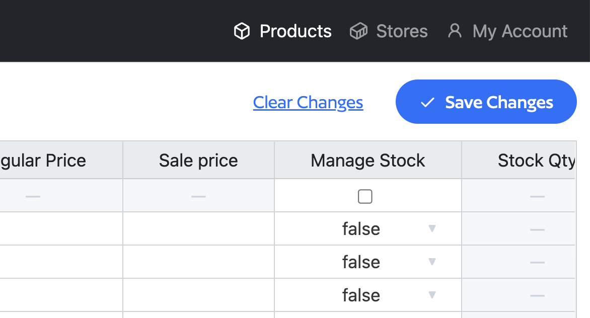 Save WooCommerce product changes in bulk