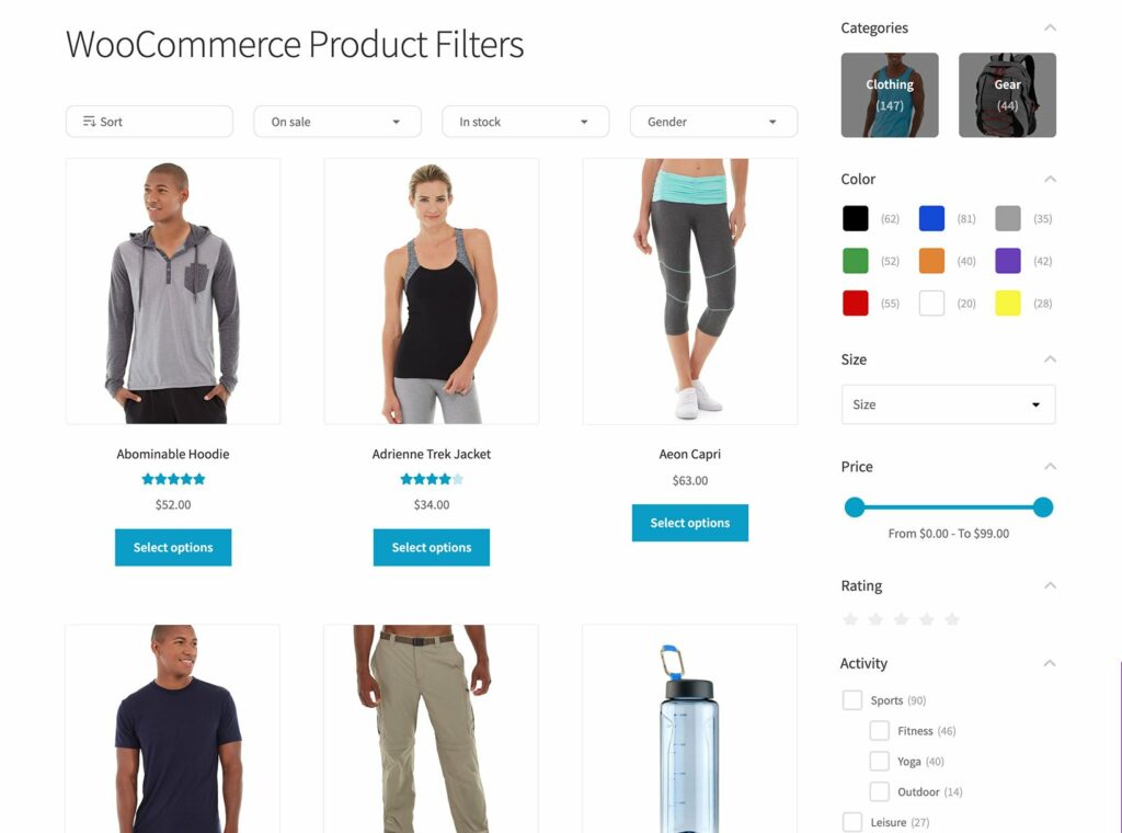 WooCommerce Product Filters attributes plugin