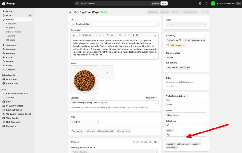 How to add tags to Shopify products