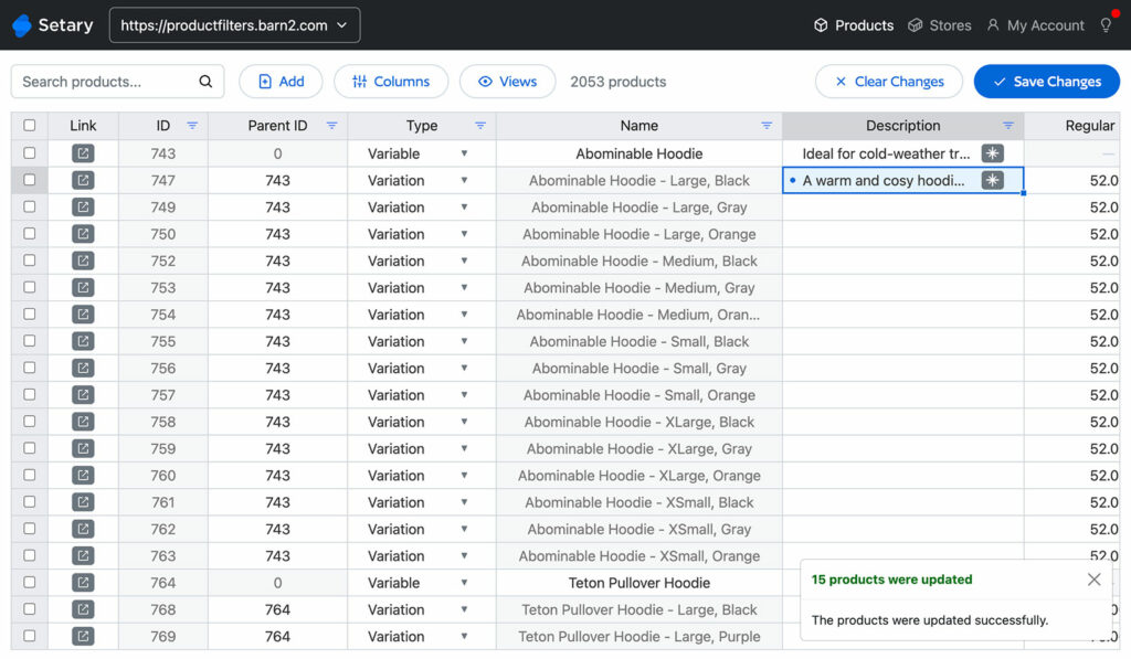 Bulk Edit Shopify Description