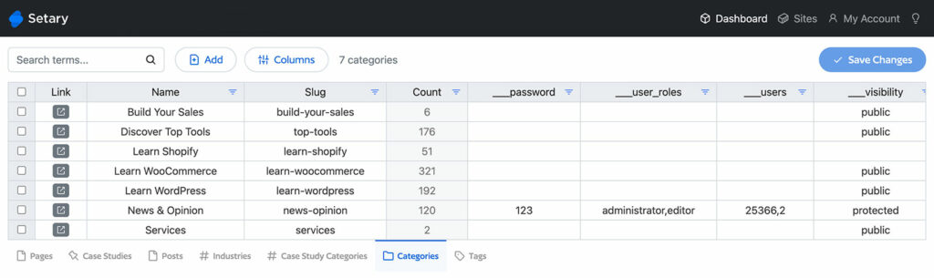 Bulk edit WordPress categories and WooCommerce product categories